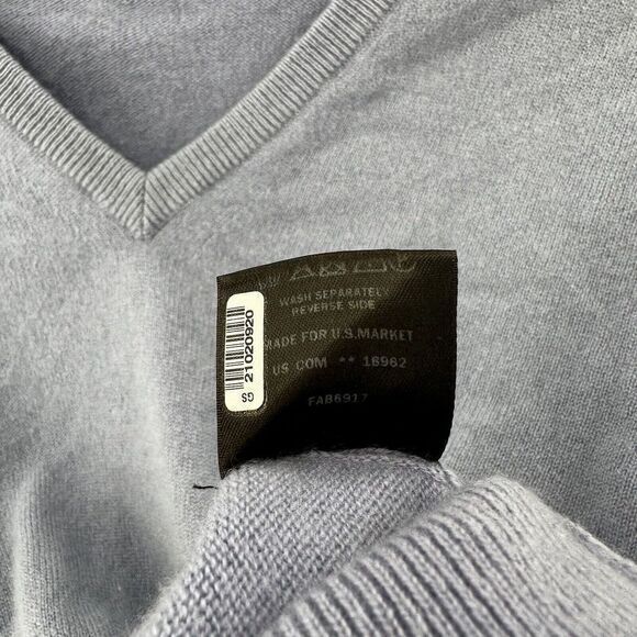 Loro Piana 100% Baby Cashmere Sweater Mens‎ 50IT MED Long Sleeve V Neck Purple - Picture 9 of 14